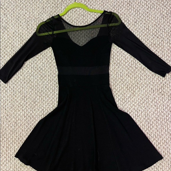 Divided | Dresses | Hm Divided Black Mesh Skater Dress | Poshmark